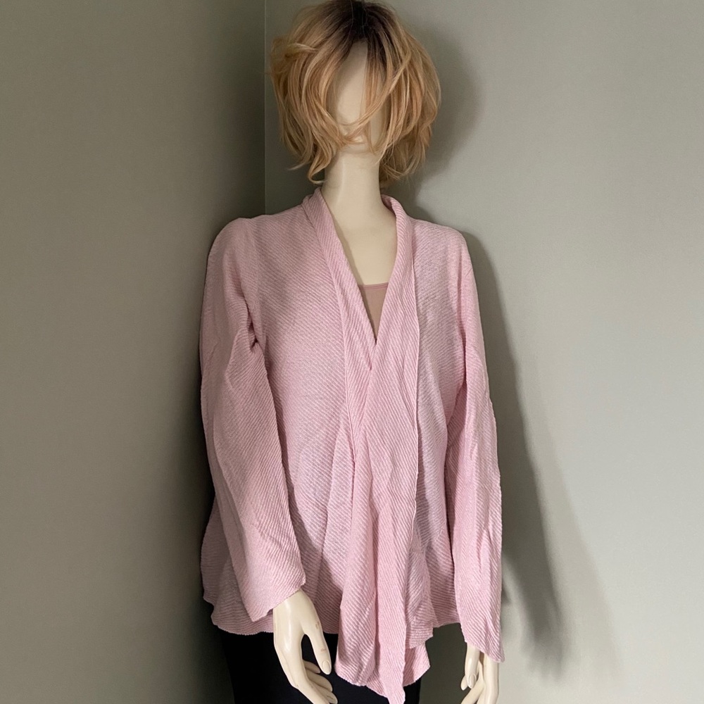 Eileen Fisher XL 100%  pink linen cardigan